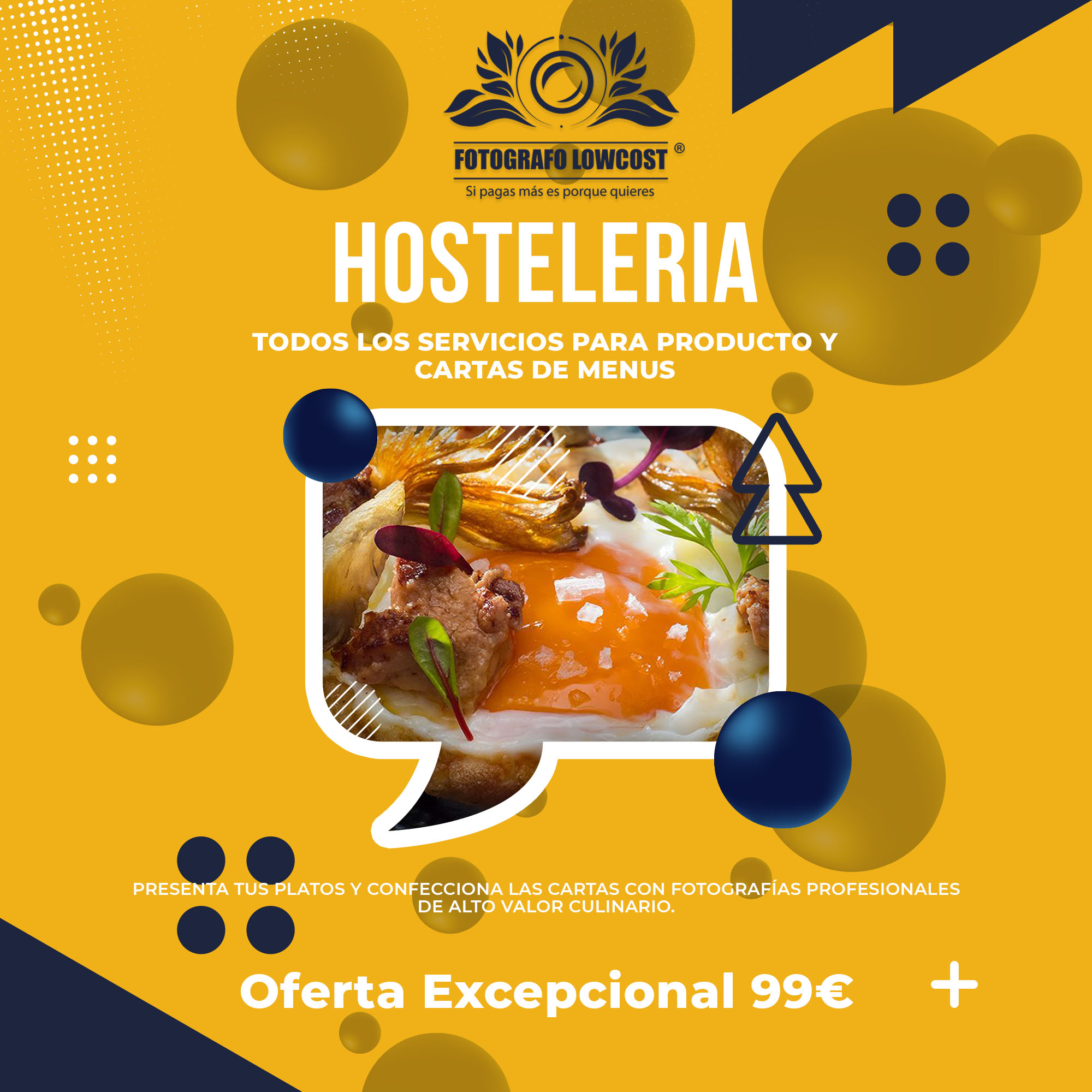 fotografo en fotografía gastronomica, cartas y menus para hostelería y restauración Guadiana 